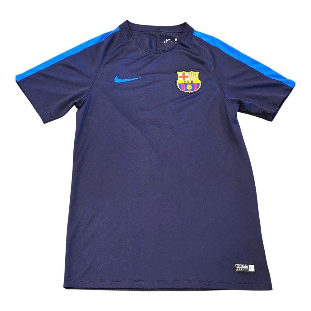 Nike FC Barcelona FCB Training Shirt Men's Small Blue Soccer Football Dri-Fit